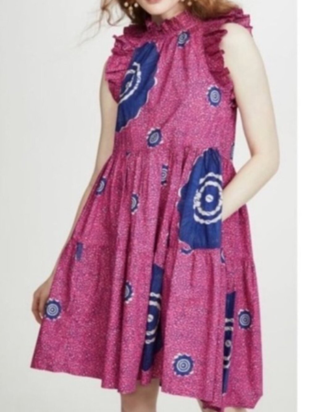 Ulla Johnson Tamsin Tiered Sleeveless high low dress